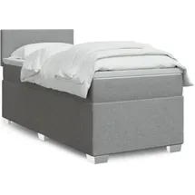 vidaXL Boxspringbett 180 x 200 cm Hellgrau