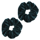 Topkids Accessories - Luxus Samt Scrunchie Scrunchies Elastische Haarband Pferdeschwanz Halter Haar Scrunchie Haargummis Haarschmuck für Frauen Damen Mädchen - 2 Stück (Dark Teal)