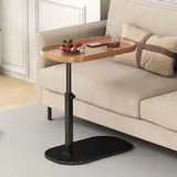 Beistelltisch C Form Höhenverstellbar Klein Couch Modern Holz Sofa