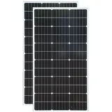 Gasolarxy Solarpanel 200W 12 Volt Monokristallines Solarmodul 2 x 100W Hoher Wirkungsgrad Photovoltaik Modul für Wohnmobil, RV, Boot, Garten, Haus