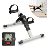 Fiqops Mini Heimtrainer Fahrrad Cardiotraining Radfahren Indoor Bike Speedbike Home LCD - Schwarz