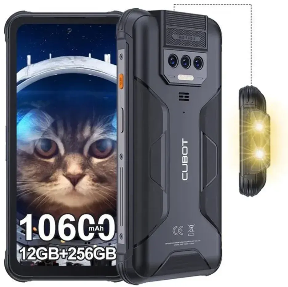 Cubot KingKong 8 Smartphone 12go 256go-Akku von 10600 mah (18w)- Android 13-Bildschirm 