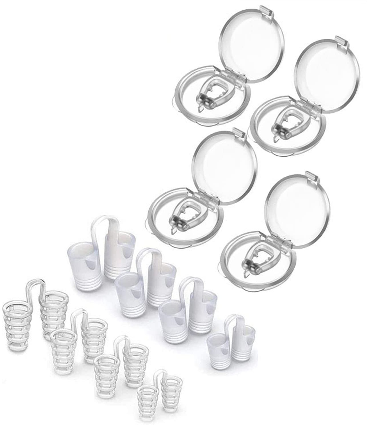 Magnetische Anti Schnarch Clips, Magnetische Anti Schnarch Nasenstopper aus Silikon, Magnetische Nasenklammern Mini Nasenklammer Set aus Silikon Werkzeuge für das Nachtschlafen