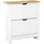 Homcom Schuhschrank 72 x 80 x 26 cm mit 4 Fächern weiß