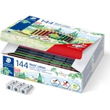 Staedtler Noris colour 185 Buntstift sortiert, 144er-Set, Anspitzer (185-C144)