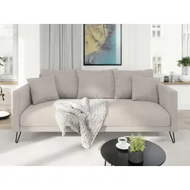 s-style möbel 3-2-1 Garnitur Chenille 3-Sitzer + 2-Sitzer + Sessel Beige
