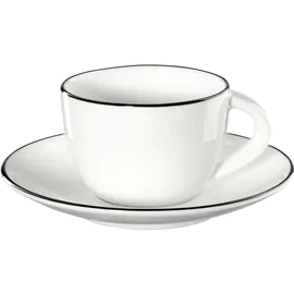 Asa Selection Espressotasse Ligne Noire 2tlg. Porzellan Weiß