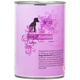 Dogz Finefood Hundefutter nass - N° 10 Lamm - Feinkost Nassfutter für Hunde & Welpen - getreidefrei & zuckerfrei - hoher Fleischanteil, 6 x 400 g Dose