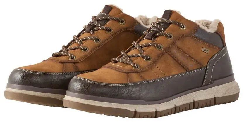 TOM TAILOR Herren Wasserdichte Schnürschuhe, braun, Uni, Gr. 44