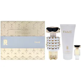 Paco Rabanne Fame Eau de Parfum 80 ml + Body Lotion 100 ml + Eau de Parfum 4 ml Geschenkset 2024