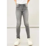 NAME IT "NKFPOLLY DNMTAX PANT", Mädchen, Gr. 164, N-Gr, blau (light grau denim), Denim/Jeans, Obermaterial: 72% Baumwolle, 26% Polyester, 2% Elasthan, Abriebeffekte, casual, skinny fit normal, Jeans