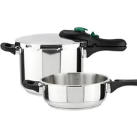 Magefesa DYNAMIC - Schnellkochtopf 3 + 6L, Edelstahl 18/10, 5 Sicherheitssysteme, Einfache Handhabung, Für Alle Herdarten Geeignet, Einschließlich Induktion