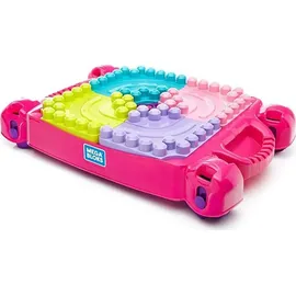 Mega Brands MEGA Bloks Bau- und Stapelspaß, Bau- und Spieltisch, inklusive 30 Bausteine, rosa, Spielzeug ab 1 Jahr, FFG22
