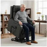 Homcom Fernsehsessel mit Aufstehhilfe Elektrisch 87 x 105 x 96 cm Schwarz
