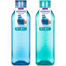 Sistema Square Water Bottle Ocean Blue/Minty Teal 1 l