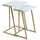 [en.casa] Satztisch Salem 2er Set Gold / Marmor, Weiß