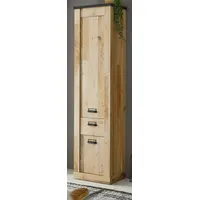 furn.design Stauraumschrank in Used Wood hell und anthrazit Mehrzweckschrank 51 x 201 Stove