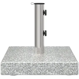 vidaXL Markisenständer mit Rollen Grau 41 x 41 x 37 cm Granit 29 kg Quadratisch