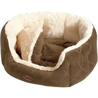 Komfortbett CENO oval beige/braun