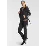 H.I.S. Trainingsanzug H.I.S, Damen, Gr. 46, rosa (schwarz, rose, gold), Obermaterial: 94% Polyester, 6% Elasthan, Basic schmal, Sportanzüge Trainingsanzug, Softes, schnell trocknendes Stretchmaterial für hohen Komfort