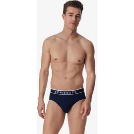 SCHIESSER Slip unifarben blau/schwarz M 9er Pack