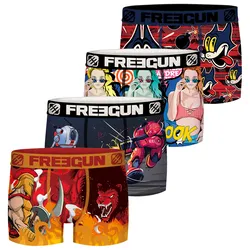 Freegun Comic Herren Boxershorts 4er Pack in M Motivmix 4