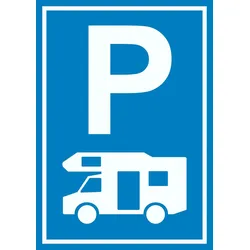 Wohnmobil Parkplatz Schild A0 (841x1189mm)
