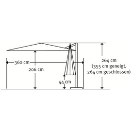 Schneider Schirme Rhodos Twist 300 x 300 cm anthrazit