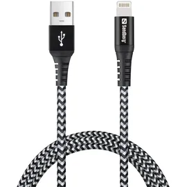 Sandberg USB-A auf Lightning 1 m Schwarz/Grau