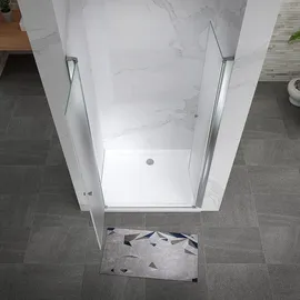 i-flair Duschtür 96-100 cm - Höhe: 185 cm aus satiniertem 6 mm ESG Sicherheitsglas