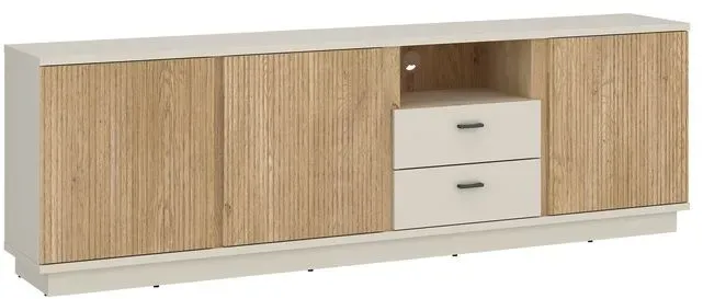 Wójcik TV-Lowboard Mosano Holzoptik Braun Eiche