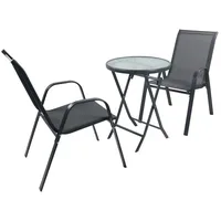 VCM Gartenmöbel Set 3-tlg. Grau