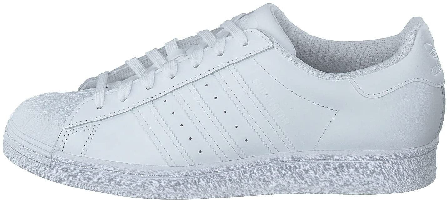 adidas Originals Mens Superstar Sneaker, Footwear White/Footwear White/Footwear White, 45 1/3 EU - 45 1/3 EU
