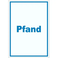 Pfand Mülltrennung Aufkleber mit Text A8 (52x74mm)