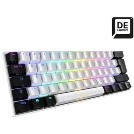 Sharkoon Skiller SGK50 S4 White, 60% Layout, LEDs RGB, Kailh KT RED, hot-swap, USB, DE (4044951033782)