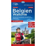 Bva Bikemedia ADFC-Radtourenkarte BEL 2 Belgien Wallonie 1:150.000, reiß- und wetterfest, E-Bike geeignet, GPS-Tracks Download, mit Kilometer-Angaben