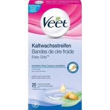 Veet Easy-Gelwax Kaltwachsstreifen Körper & Beine Sensible Haut 20 St.