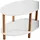 [en.casa] Couchtisch, Weiß Holzwerkstoff, Holz, Buche, Oval,Oval, 44x43x70 cm Wohnzimmer, Wohnzimmertische, Couchtische