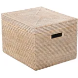 Kouboo La Jolla Rattan-Boxkorb, weiß gewaschen