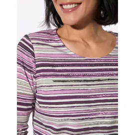 Casual Looks Ringelshirt Grau/Pink 54