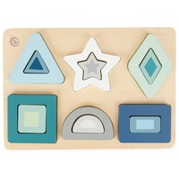 Bieco 24041003 Puzzle aus Holz - ab 12 Monate in Blau | Gr.: onesize