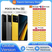 Global Version POCO X6 Pro 5G 256GB/512GB Dimensity 8300-Ultra 6.67" AMOLED Display 1.5K 120Hz 64MP