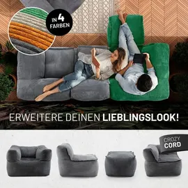 Lumaland Modulares Eckteil rechts Sitzsack grau