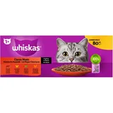 Whiskas Nassfutter Klassische Auswahl in Sauce Adult 1+ Multipack (80x85 g)