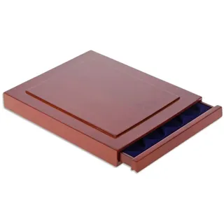 SAFE 6819 Echtholz Münzbox Nova Exquisite 63 x 19 mm | mit eckigen Fächern | ideal für z.B. 2+5 PFG., 2 Cent