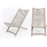 Rebecca Mobili Rebecca Liegestuhl 48 x 79 x 90 cm grau 2 St.