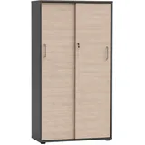 MÖBELPARTNER Metz Aktenschrank 80,1 x 38,2 x 150 cm silber