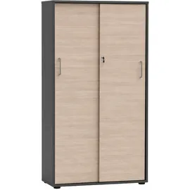 MÖBELPARTNER Metz Aktenschrank 80,1 x 38,2 x 150 cm silber
