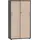 MÖBELPARTNER Metz Aktenschrank 80,1 x 38,2 x 150 cm silber