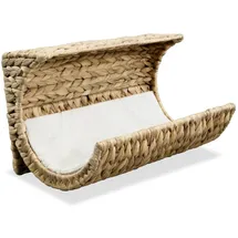 vidaXL Katzenbett mit Kissen Wasserhyazinthe 37 x 20 x 20 cm